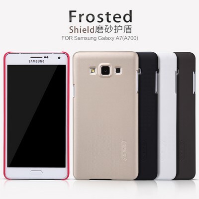 Пластиковый чехол с пленкой Nillkin Super Frosted Shield Black для Samsung Galaxy A7(4)