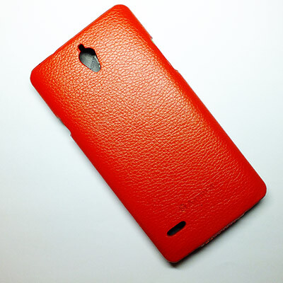 Кожаный чехол Armor Case Red для Huawei Ascend G700(2)