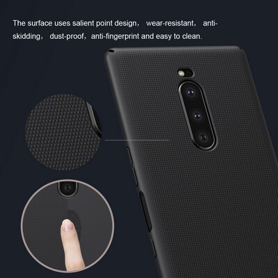 Пластиковый чехол с подставкой Nillkin Super Frosted Shield Красный для Sony Xperia 1(4)