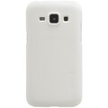 Пластиковый чехол с пленкой Nillkin Super Frosted Shield White для Samsung Galaxy J1(#1)