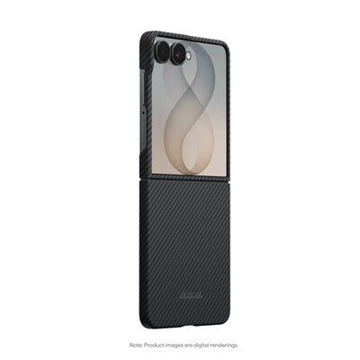 Кевларовый чехол с Magsafe Pitaka Ultra-Slim Case Classic-Black Grey(Twill) для Samsung Galaxy Z Flip 8(1)
