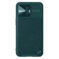 Силиконовая накладка Nillkin CamShield Leather Case Зеленая для Apple iPhone 13 Pro(#1)