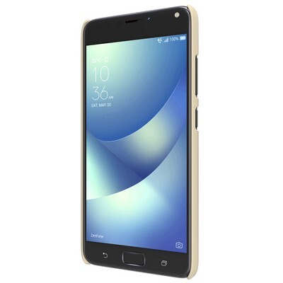Пластиковый чехол с пленкой Nillkin Super Frosted Shield Gold для Asus ZenFone 4 Max ZC554KL(2)