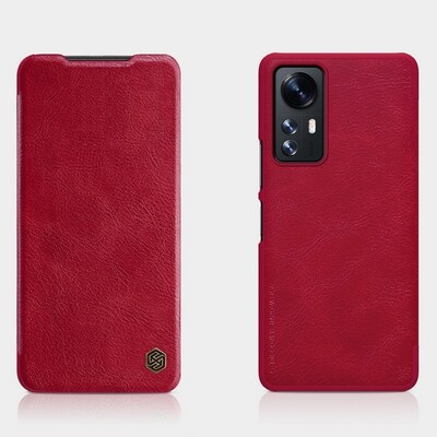 Кожаный чехол Nillkin Qin Leather Case Красный для Xiaomi 12 Lite(4)