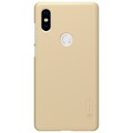Пластиковый чехол с пленкой Nillkin Super Frosted Shield Золотой для Xiaomi Mi MIX 2s(#1)