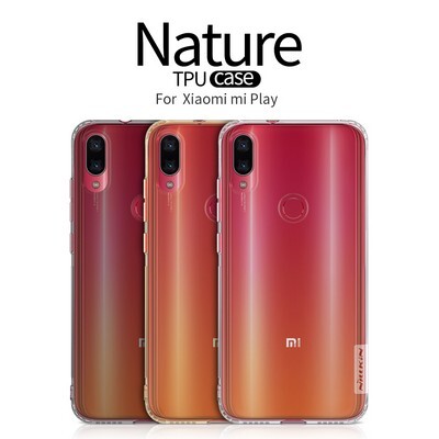 Силиконовый чехол Nillkin Nature TPU Case Серый для Xiaomi Mi Play(4)