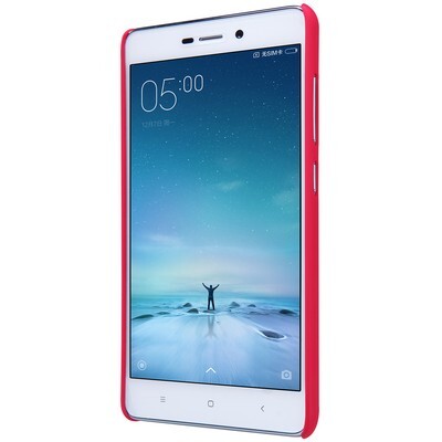 Пластиковый чехол с пленкой Nillkin Super Frosted Shield Red для Xiaomi RedMi 3(2)