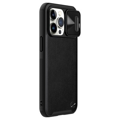 Силиконовая накладка Nillkin CamShield Leather Case Черная для Apple iPhone 13 Pro Max(3)