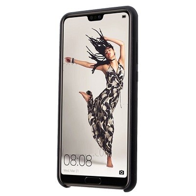 Силиконовый чехол Silicone Case черный для Huawei P20(3)