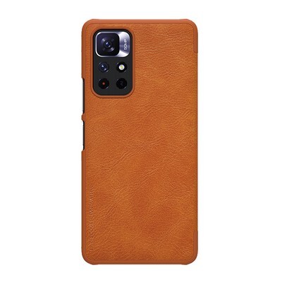 Кожаный чехол Nillkin Qin Leather Case Коричневый для Xiaomi Redmi Note 11 5G(2)