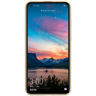 Пластиковый чехол с подставкой Nillkin Super Frosted Shield Золотой для Huawei Honor View 20(2)