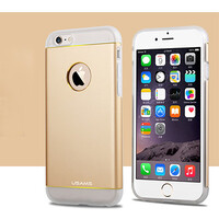 Силиконовый чехол с металлической вставкой Usams Aluminum Noble Series Gold для Apple iPhone 6 Plus/6s Plus