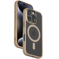 Силиконовый чехол Momax Play Magnetic Case Aluminum alloy lens protection золотой для Apple iPhone 16 Pro Max