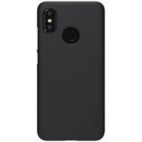 Пластиковый чехол с пленкой Nillkin Super Frosted Shield Черный для Xiaomi Mi8