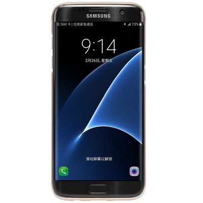 Пластиковый чехол с пленкой Nillkin Super Frosted Shield Gold для Samsung G935F Galaxy S7 Edge(2)