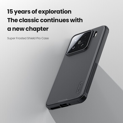 Пластиковый чехол Nillkin Super Frosted Shield Pro Черный для Xiaomi 15(7)