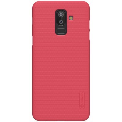 Пластиковый чехол с пленкой Nillkin Super Frosted Shield Красный для Samsung Galaxy J8(1)