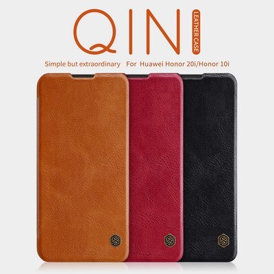 Кожаный чехол Nillkin Qin Leather Case Коричневый для Huawei Honor 20 Lite /Honor 10i(5)