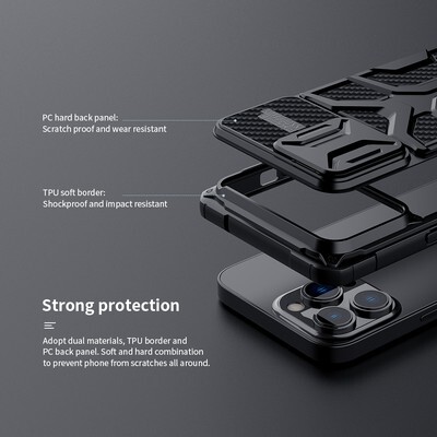 Противоударная-накладка Nillkin Adventurer Case Черная для Apple iPhone 13 Pro Max(7)