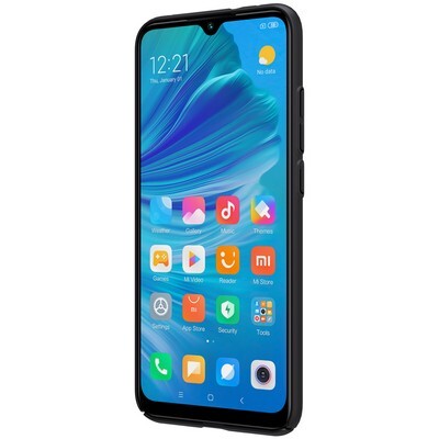 Пластиковый чехол с подставкой Nillkin Super Frosted Shield Черный для Xiaomi Mi A3(2)