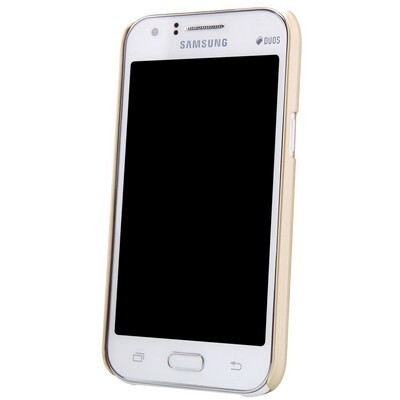 Пластиковый чехол с пленкой Nillkin Super Frosted Shield Gold для Samsung Galaxy J1(2)