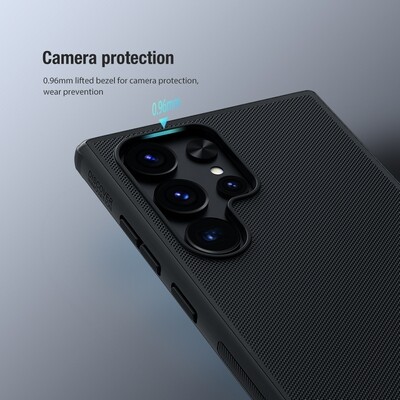 Пластиковый чехол Nillkin Super Frosted Shield Pro Черный для Samsung Galaxy S24 Ultra(5)