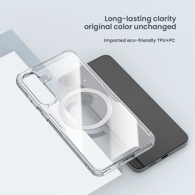 Силиконовый чехол Nillkin Nature TPU Pro Magnetic Case Прозрачный для Samsung Galaxy S25 Plus(4)
