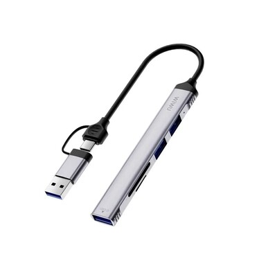 Хаб Wiwu Zolo 5 в 1 (Wi-HB003) серый(2)