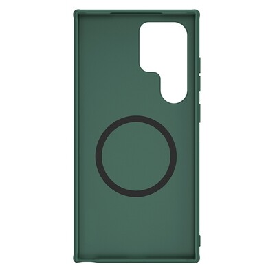 Пластиковый чехол с пластиной Magsafe Nillkin Super Frosted Shield Pro Magnetic Case Зеленый для Samsung Galaxy S24 Ultra(3)