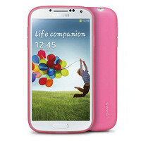 Силиконовый чехол TPU Usams Jelly Pink для Samsung i9500 Galaxy S4