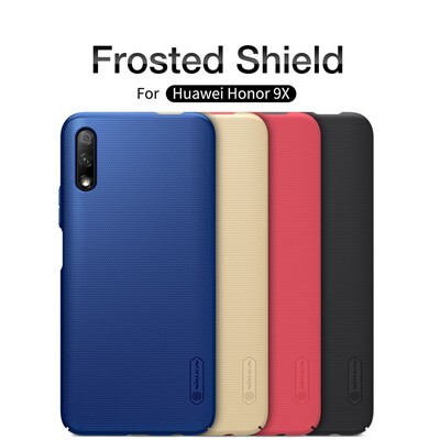 Пластиковый чехол с подставкой Nillkin Super Frosted Shield Золотой для Huawei Honor 9X(5)