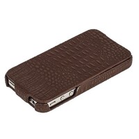 Кожаный чехол Borofone Crocodile flip Brown для Apple iPhone 4/4S
