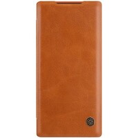 Кожаный чехол Nillkin Qin Leather Case Коричневый для Samsung Galaxy Note 10 Plus