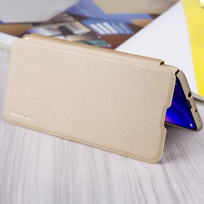 Полиуретановый чехол книга Nillkin Sparkle Leather Case Золотой для Huawei Nova 4(4)