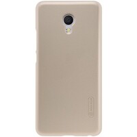 Пластиковый чехол с пленкой Nillkin Super Frosted Shield Gold для Meizu MX6