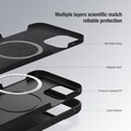 Силиконовая накладка с пластиной Magsafe Nillkin CamShield Silky Magnetic Silicone Case Зеленая для Apple iPhone 12 Pro Max(#7)