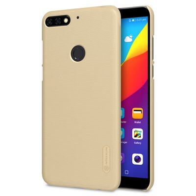 Пластиковый чехол с пленкой Nillkin Super Frosted Shield Золотой для Huawei Y7 Prime (2018)\ Honor 7C Pro(3)