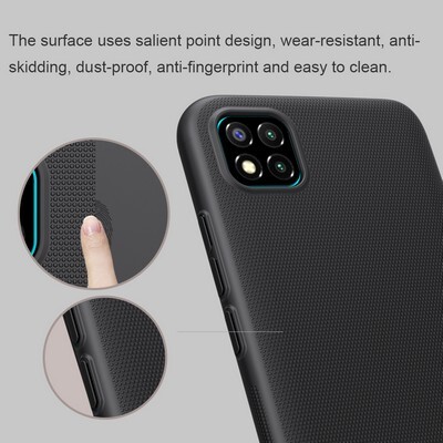 Пластиковый чехол с подставкой Nillkin Super Frosted Shield Синий для Xiaomi Poco C3(4)
