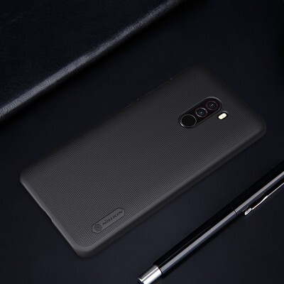 Пластиковый чехол Nillkin Super Frosted Shield Черный для Xiaomi Pocophone F1(3)