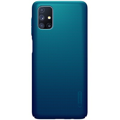 Пластиковый чехол с подставкой Nillkin Super Frosted Shield Синий для Samsung Galaxy M51(1)