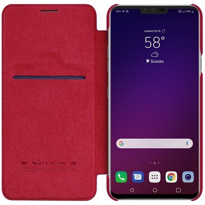 Кожаный чехол Nillkin Qin Leather Case Коричневый для LG V40(3)