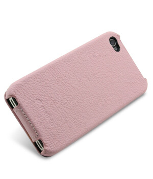 Кожаный чехол книга Melkco Leather Case (Pink LC) для Apple iPhone 4/4S(4)