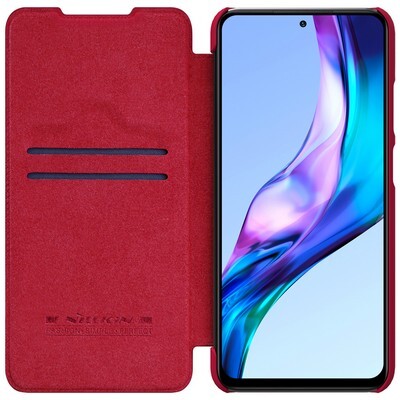 Кожаный чехол Nillkin Qin Leather Case Красный для Xiaomi Redmi 10 / Redmi 10 2022(3)