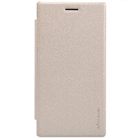 Полиуретановый чехол Nillkin Sparkle Leather Case Golden  для Nokia Lumia 830