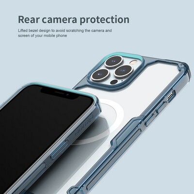 Силиконовый чехол Nillkin Nature TPU Pro Magnetic Case Синий для Apple iPhone 14 Pro(6)