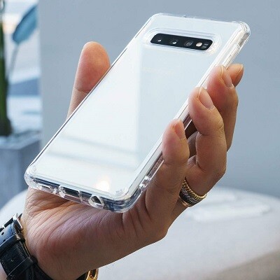 Чехол бампер Ringke Fusion Series прозрачно-синий для Samsung Galaxy S10 Plus(5)