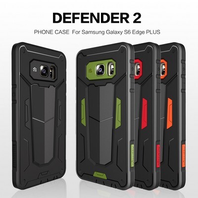 Противоударный чехол-накладка Nillkin Defender II Series Black для Samsung Galaxy S6 Edge Plus(4)