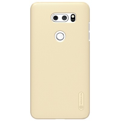 Пластиковый чехол с пленкой Nillkin Super Frosted Shield Золотой для LG V30(1)