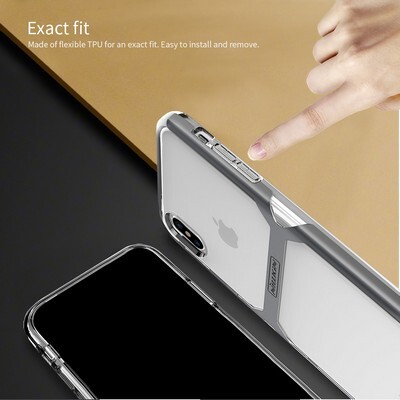 Чехол бампер Nillkin Crystal Series Синий для Apple iPhone Xs(7)