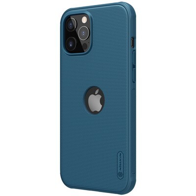 Пластиковый чехол с подставкой Nillkin Super Frosted Shield Pro Синий для Apple iPhone 12 Pro(3)